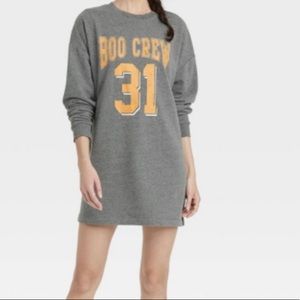 Grayson Threads Boo Crew Sweatshirt Dress
